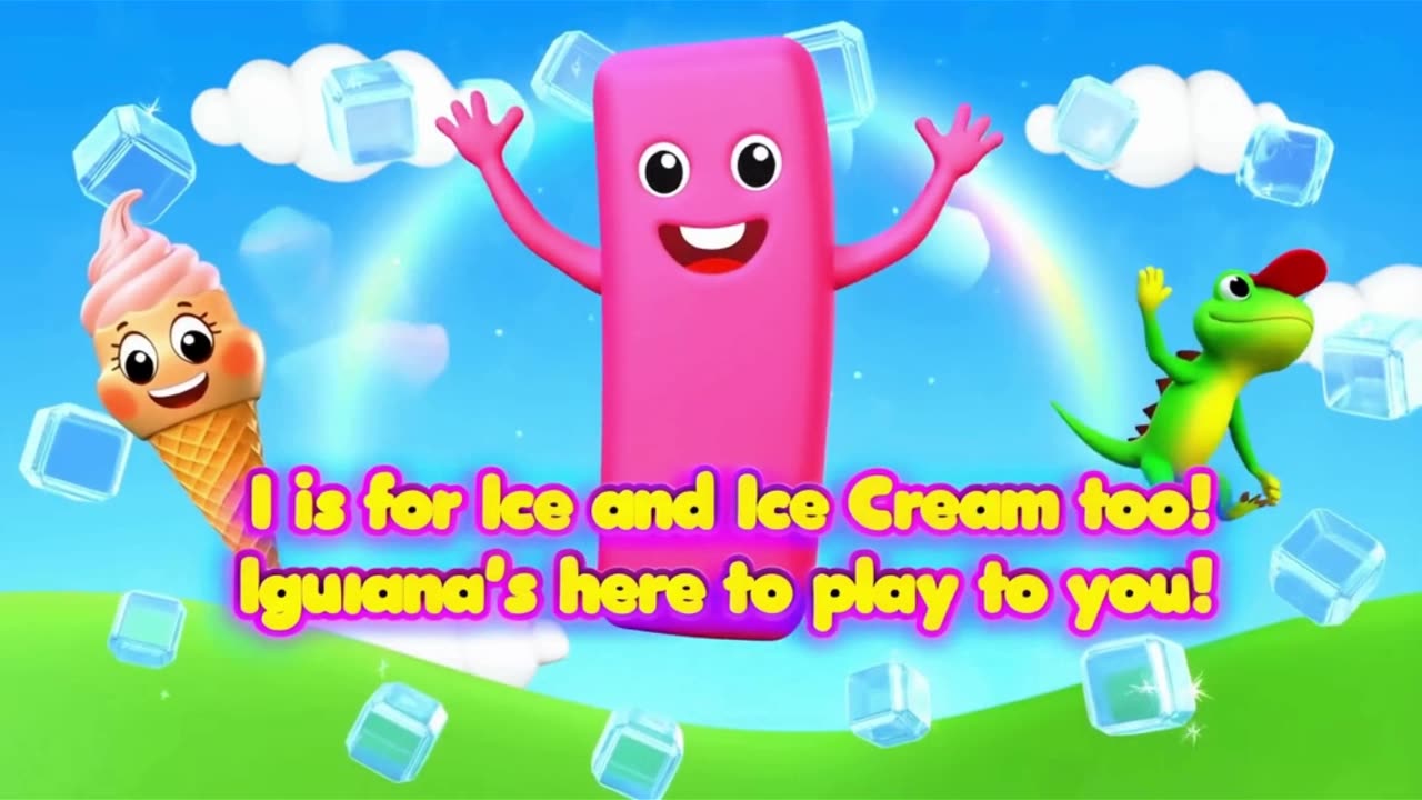 I is for Ice, Ice Cream & Iguana 🍦🦎 | Fun Alphabet Rhyme for Kids | Toddler Creative Hub