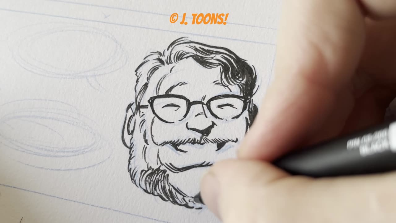Drawing Director Guillermo del Toro!