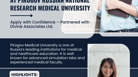 2025 Admissions Open – Join Pirogov University with Divine Associates Ltd