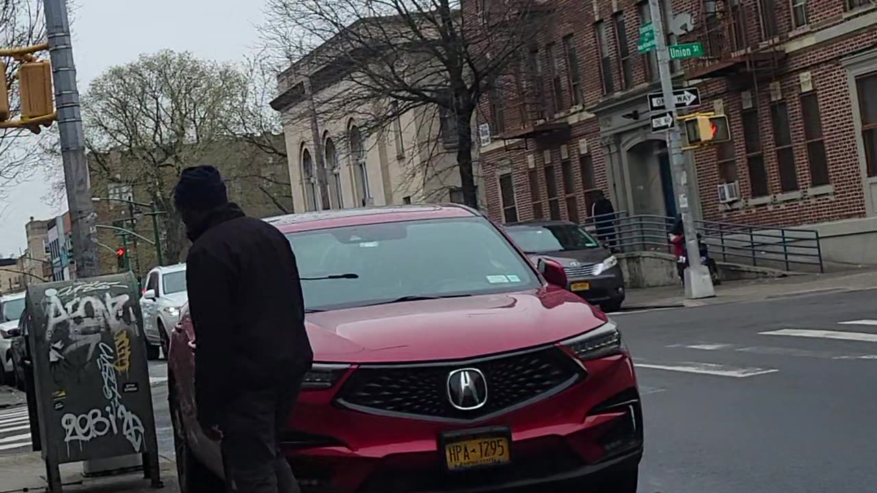 NY Predators dept officer doing Nazi salute as they drove by. white supremacist predator pigs.