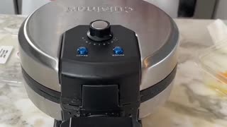 Candy in waffle iron