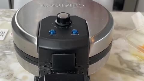 Candy in waffle iron