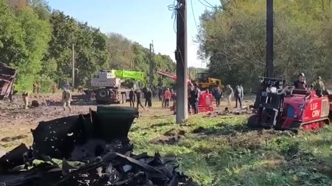 ❗️First footage from the scene of a munitions explosion in the Kyiv region, where the