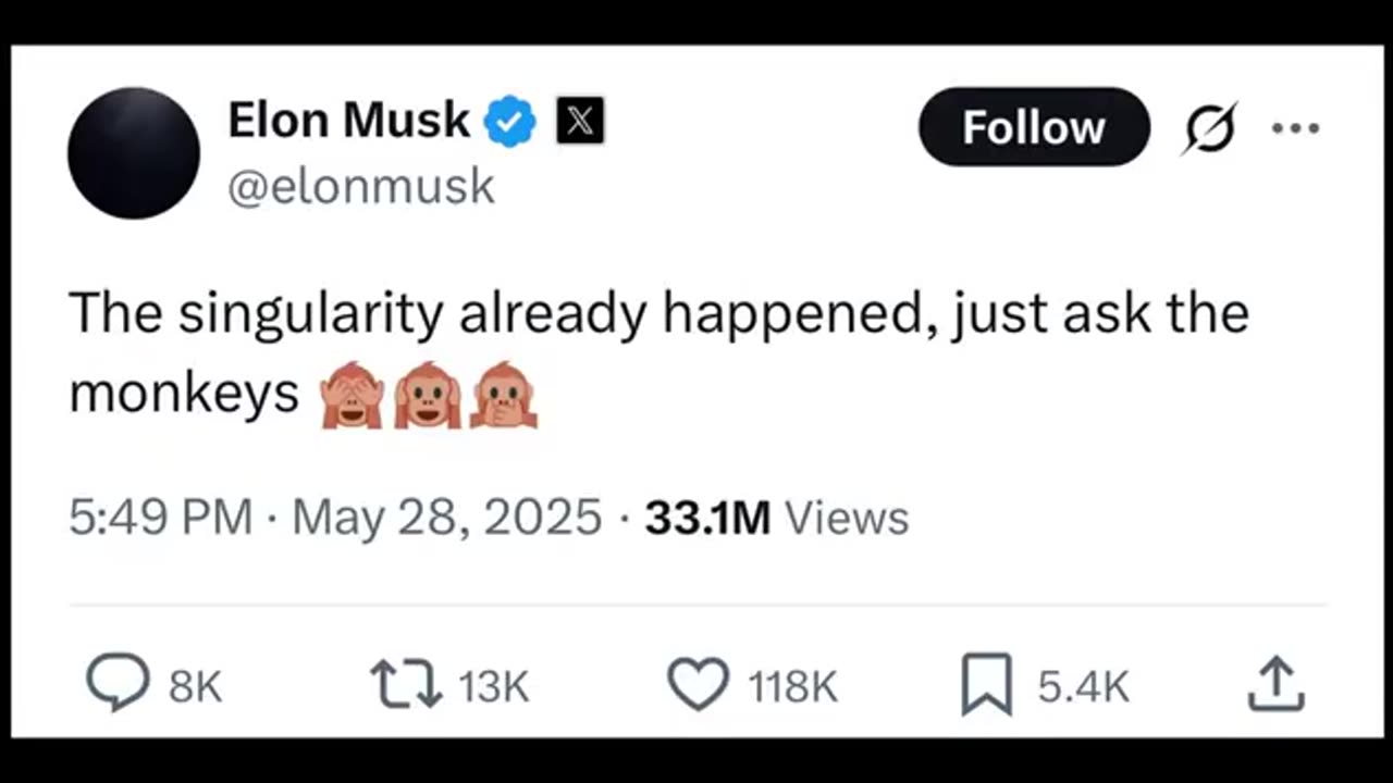 Singularity, Event Horizon & mark of the beast. Elon / Trump just hooked us up to AI & Pretend fight