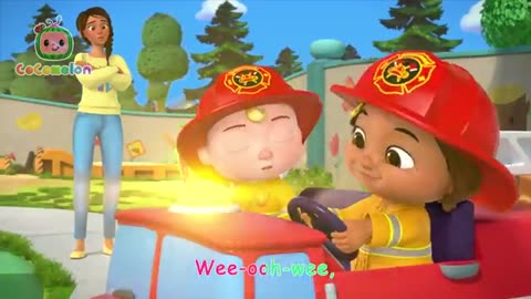 Wheels on the Hero Fire Truck Song! | CoComelon Nursery Rhymes & Kids Songs