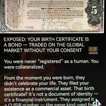 Money ...it's a gas - Birth Certificates (CQV Trusts)