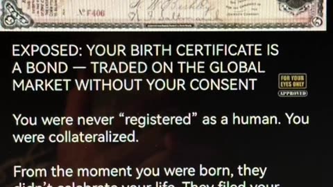 Money ...it's a gas - Birth Certificates (CQV Trusts)