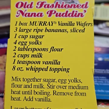 Recipe for Old Fashioned Nana Pudding Make from Scratch recipe