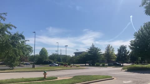 F18 low and fast over Chesterfield Missouri