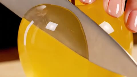 ASMR video yellow apple