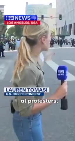 Australian journalist hit in the leg by rubber bullet in Los Angeles