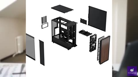 Fractal Design North Charcoal Black Tempered Glass Dark - Genuine Walnut Wood Fr