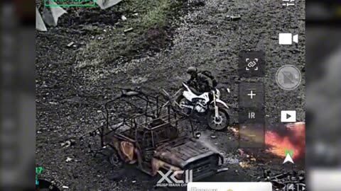 Ukrainian Sniper Picking Off Russian Motorcide Squad