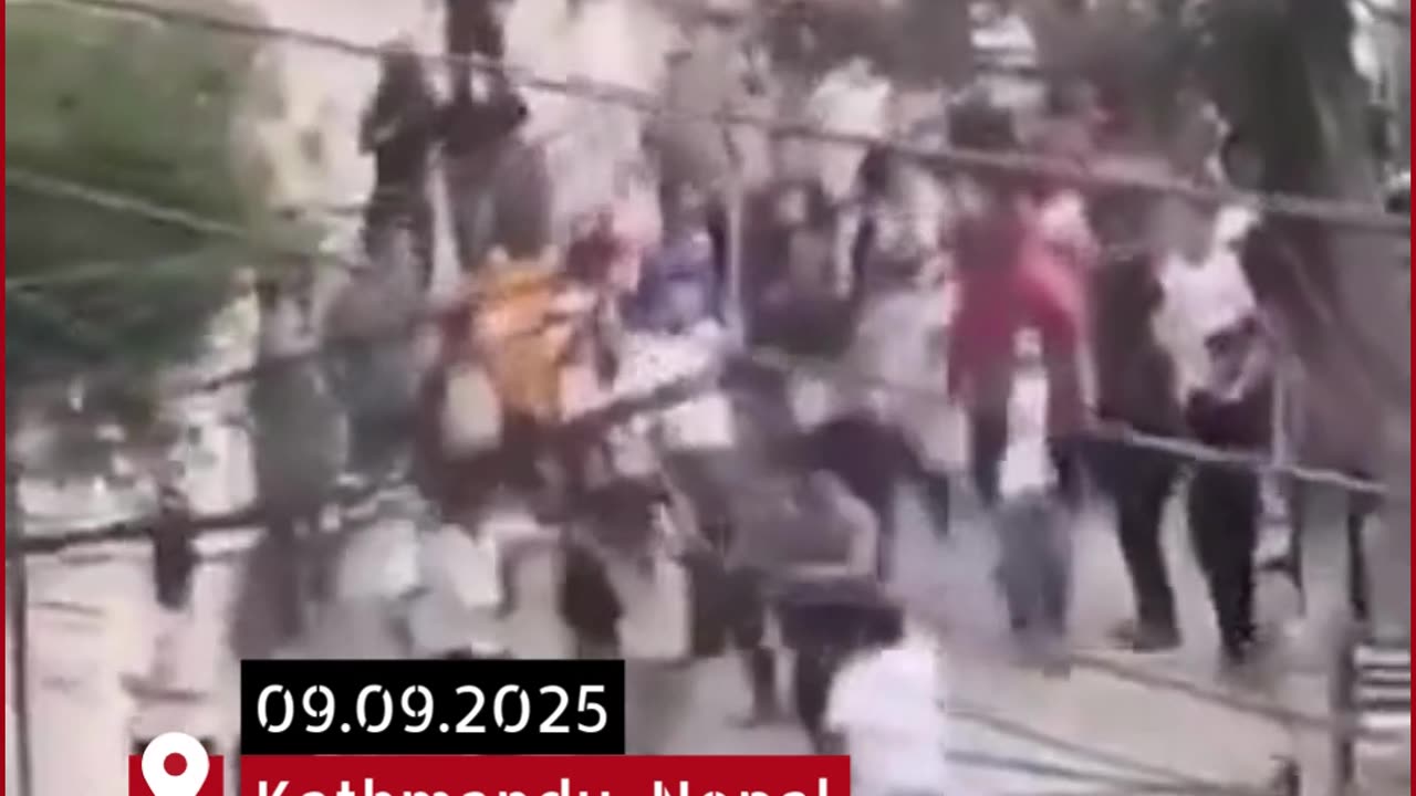 Nepal Protestors chase and beat Nepal’s Finance Minister Bishnu Prasad Paudel