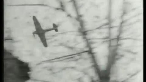 BF 109 vs Spitfire over France - rarer film shots