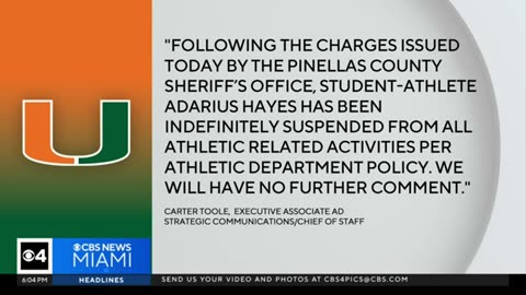 University of Miami linebacker charged in deadly crash that killed 3 in Tampa Bay area