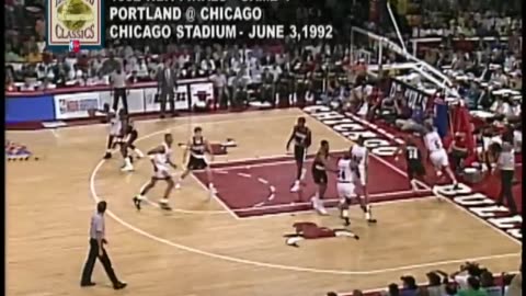 "Blazers vs Bulls" NBA PLAYOFFS'92 1° GAME (03 de Junio, 1992) con Ramón Trecet