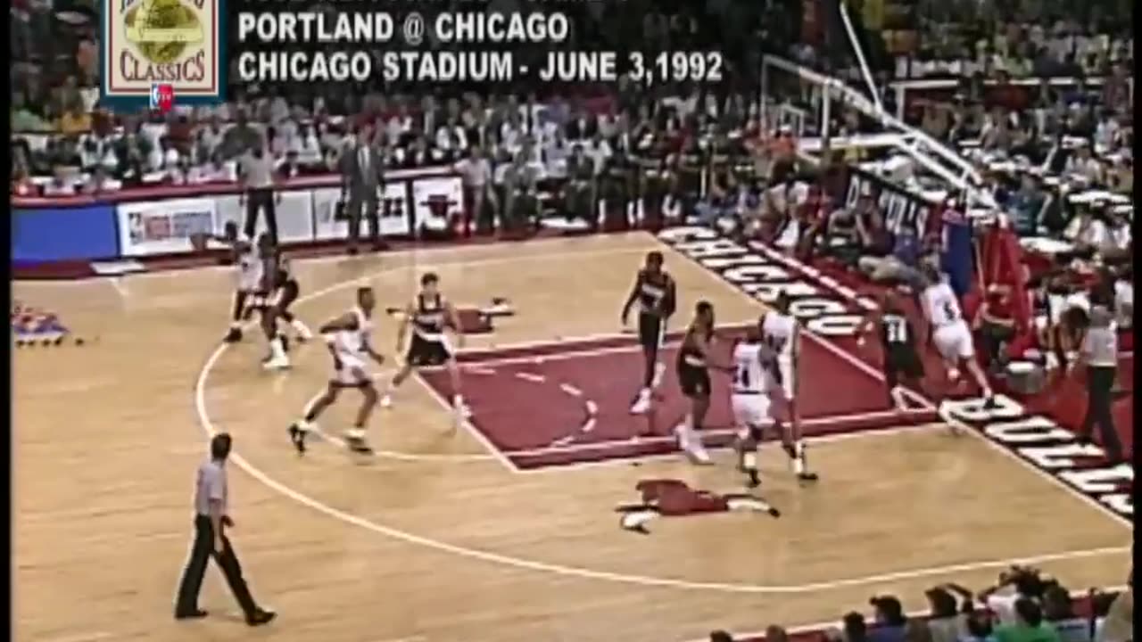 "Blazers vs Bulls" NBA PLAYOFFS'92 1° GAME (03 de Junio, 1992) con Ramón Trecet