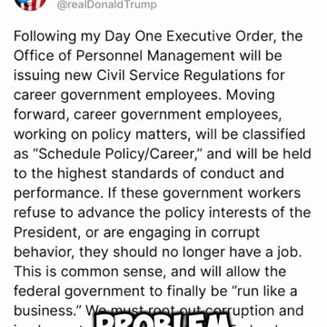 News update today April 19th, 2025 Trump has reclassified Federal Workers