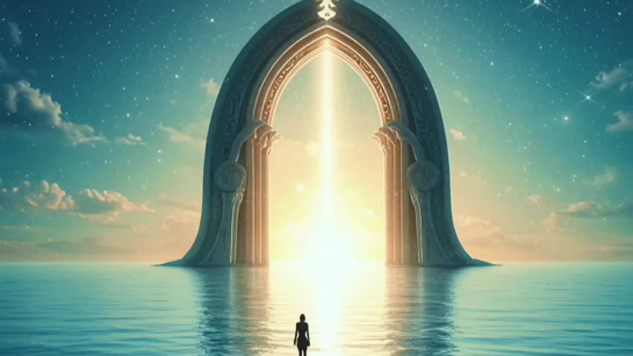 THE SKY IS A LIE, WATER ABOVE. GATE BEYOND