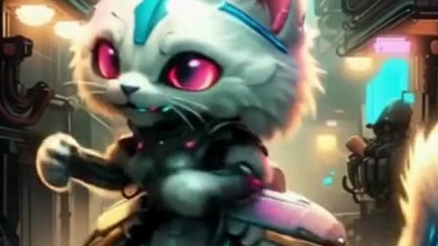 Dancing robot Cat