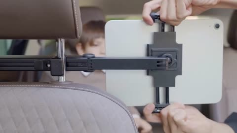Universal Car Tablet Mount Backseat with Foldable Wide Clip Essentials for iPad Pro, Air, Galaxy