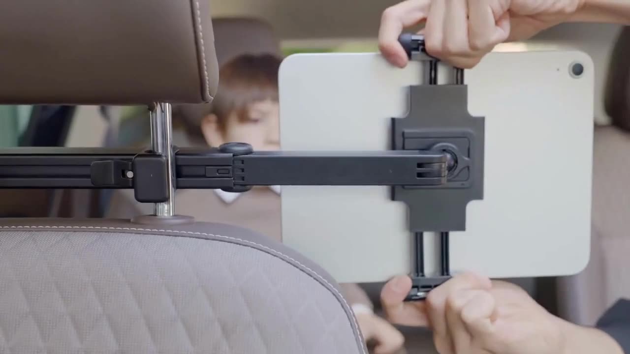 Universal Car Tablet Mount Backseat with Foldable Wide Clip Essentials for iPad Pro, Air, Galaxy