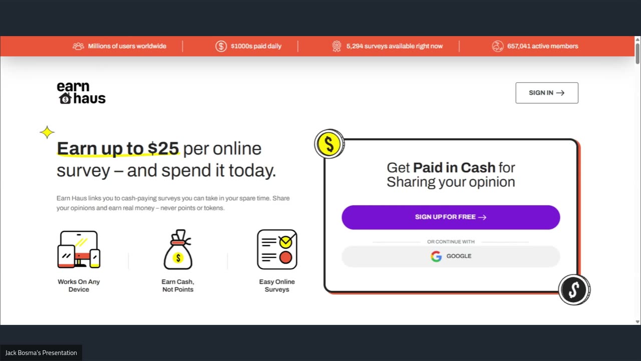 Earn up to $25 per online survey – and spend it today.
