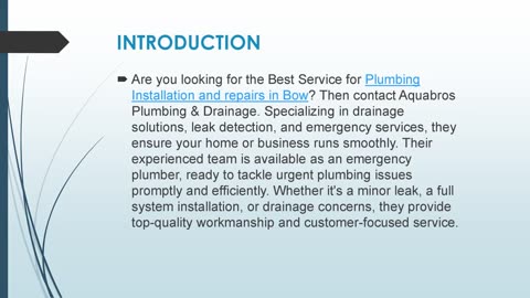 Best Plumbing Installation and repairs in Bow