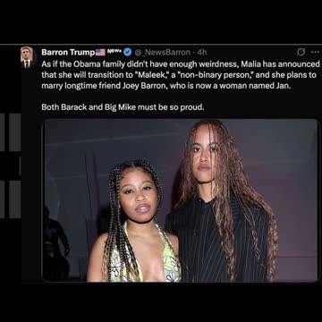 THE DAUGHTER OF THE PRESIDENT THAT SHOVED TRANSGENDERISM UPON OUR COUNTRY