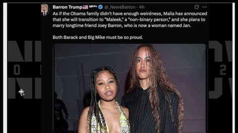 THE DAUGHTER OF THE PRESIDENT THAT SHOVED TRANSGENDERISM UPON OUR COUNTRY