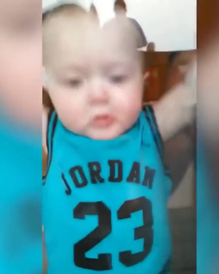 Cute baby funny reaction 😂! Try not to laugh 🤣🤣🤣