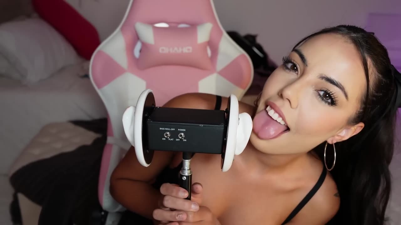 Asmr 3dio slow ear licking no talking