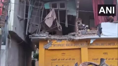 Houses damaged in Rajouri district of Jammu and Kashmir, India amid explosions and Pakistan attacks.