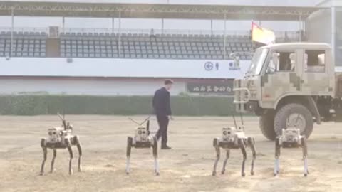 Breaking: China's military robotic wolves unveiled at Airshow China 2024
