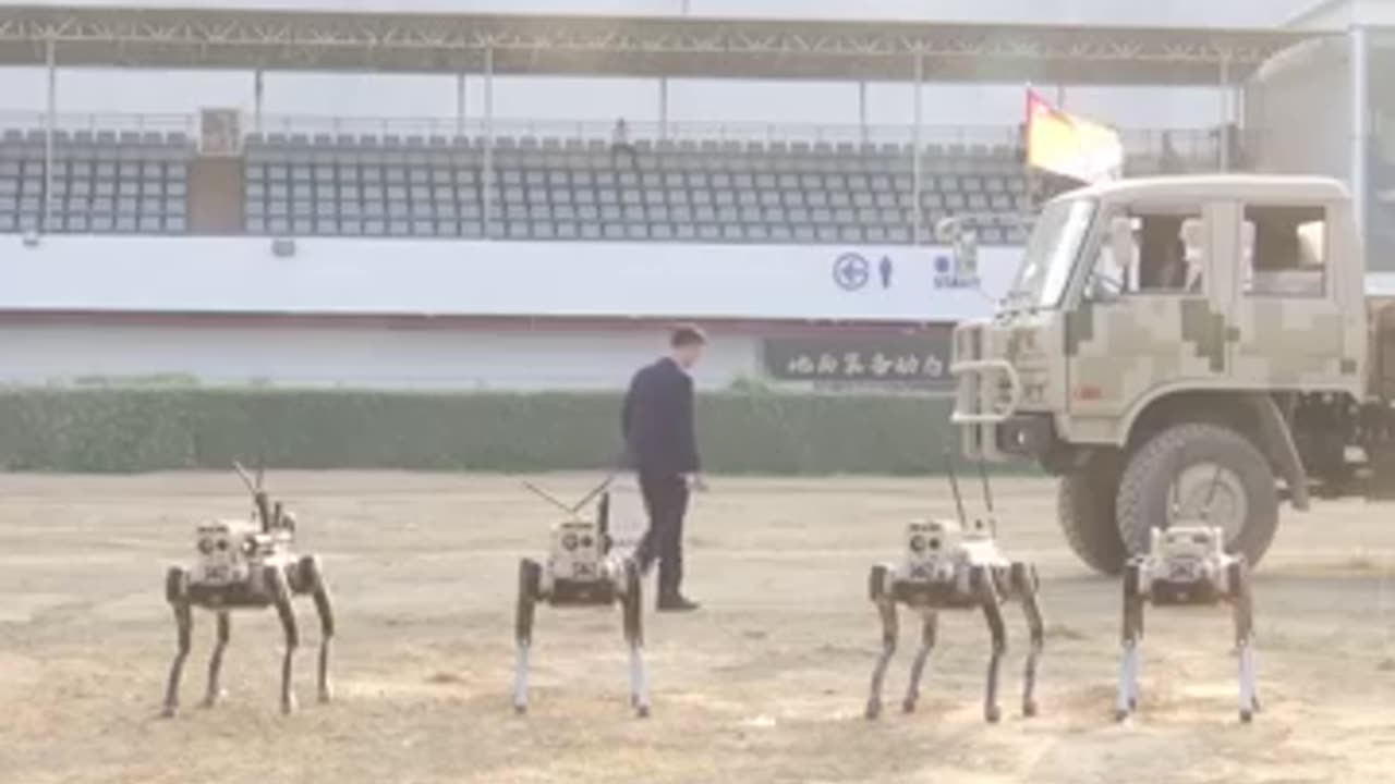 Breaking: China's military robotic wolves unveiled at Airshow China 2024