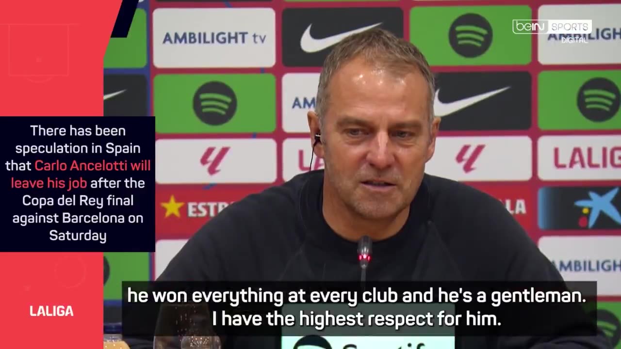 Hansi Flick praised Carlo Ancelotti, calling him one of 'the best managers in the world'