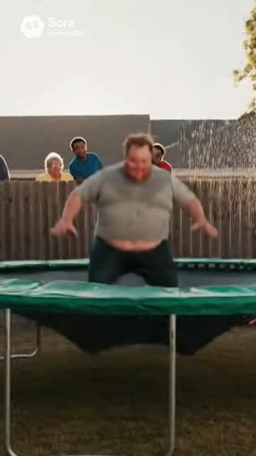 Dad Tests Kids Trampoline