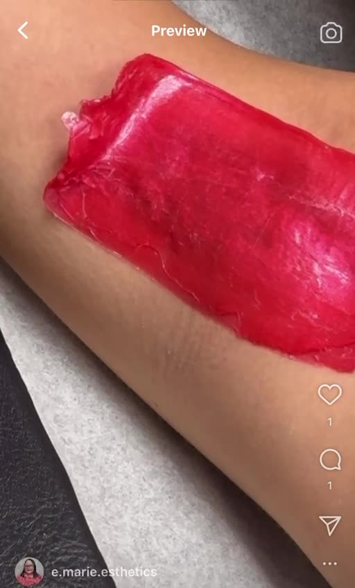 Indiana Underarm Waxing Tutorial | Sexy Smooth Cherry Desire Hard Wax Demo by @e.marie.esthetics