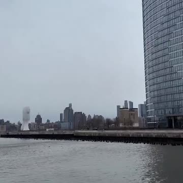 Horrific moment helicopter crashes into New York's Hudson river