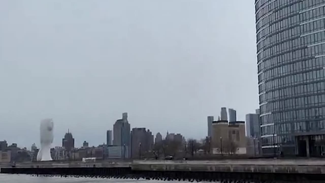 Horrific moment helicopter crashes into New York's Hudson river