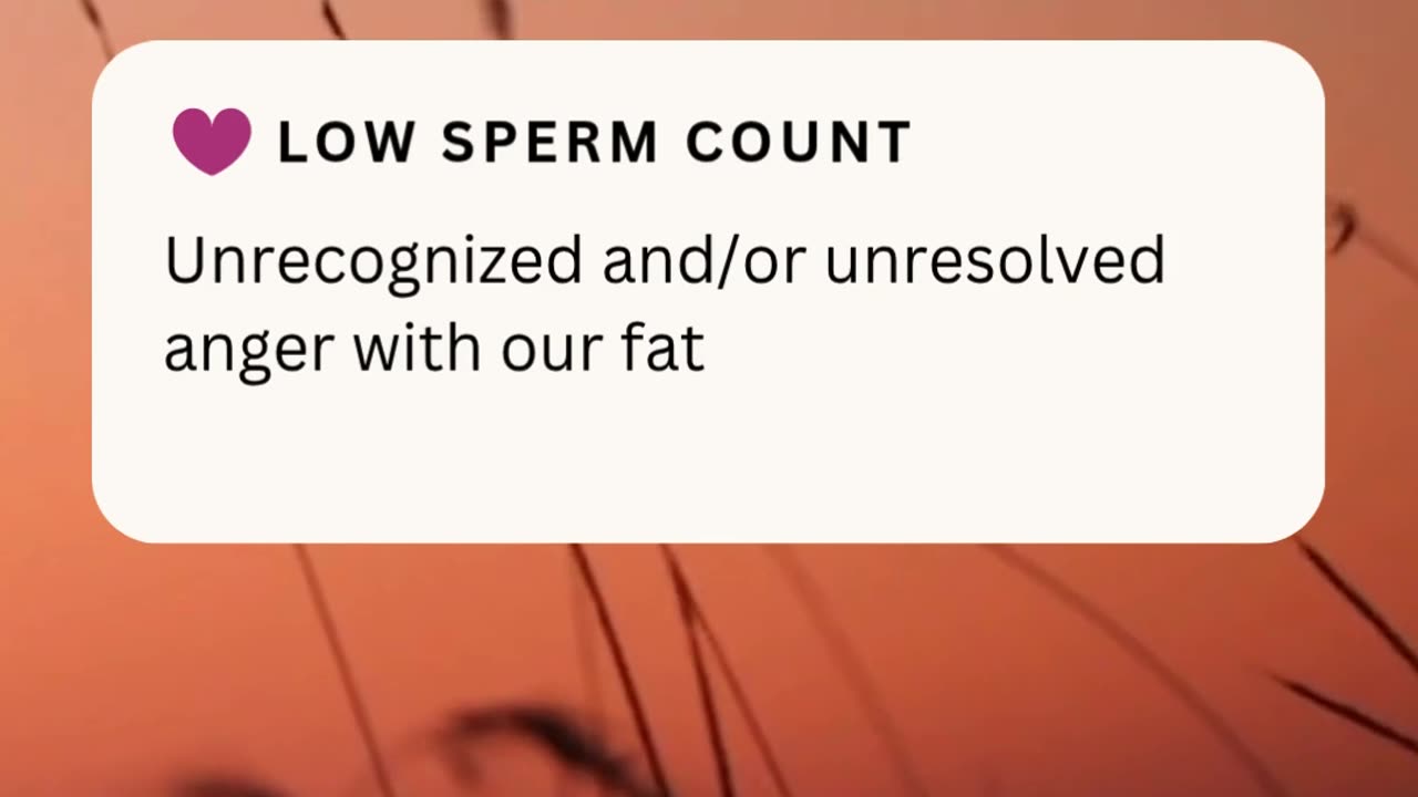LOW SPERM COUNT ❤️