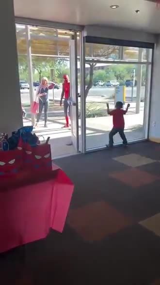 Kid Runs Into Window After Seeing Spider-Man! 🕷️😂