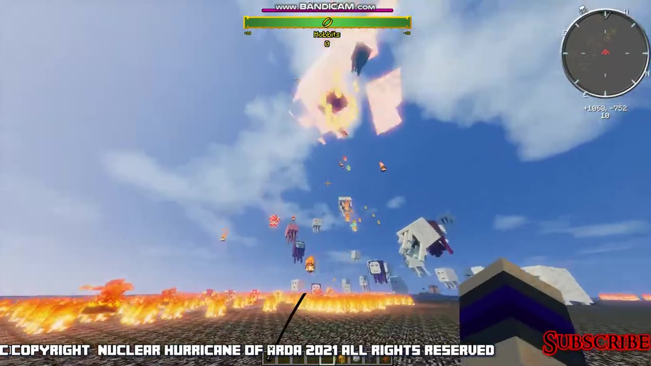 Minecraft mob battle ghast titan vs blaze titan