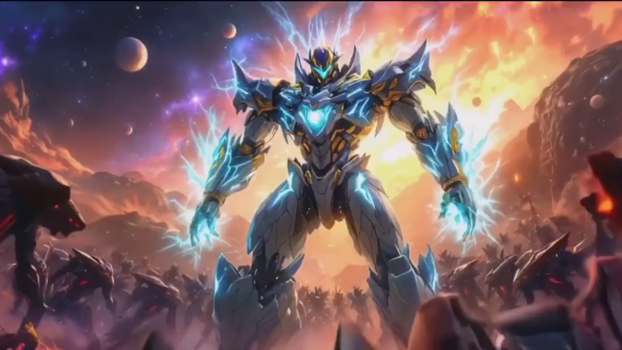 Epic Mecha Battle in Space