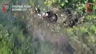 ☠️💥 Fresh footage of liquidation of Russian soldiers in the Lyman direction is shared by pilots