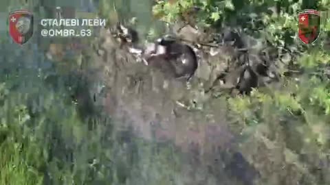 ☠️💥 Fresh footage of liquidation of Russian soldiers in the Lyman direction is shared by pilots