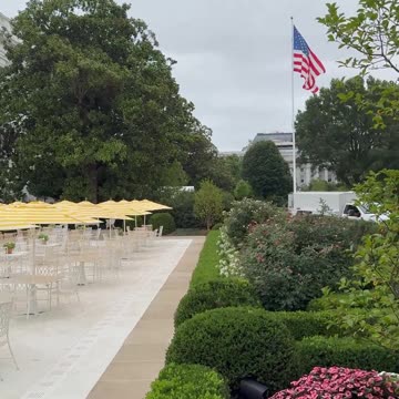 PRESIDENT TRUMP will host a dinner at the brand new Rose Garden PATIO tonight at 7:30PM...