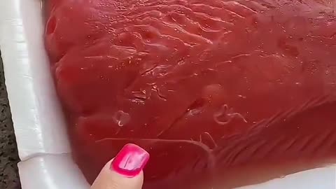 This woman went to Costco and bought fresh wild sockeye salmon.
