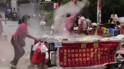 “This is a Chinese delicacy: food mixed with dirt.”